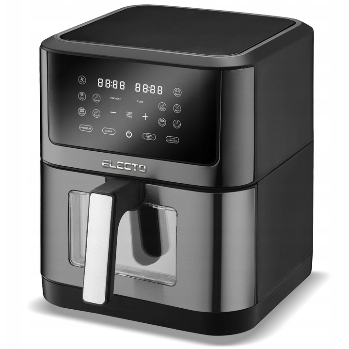 Friteuza ELECTO AirPerf, 8L, 2000W, Rapid Air, neagră