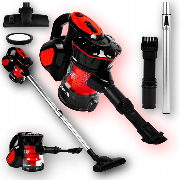 Aspirator vertical cu fir 5in1 600W, fara sac, putere mare