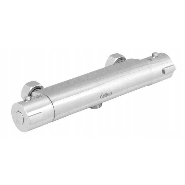 Estiva zuhanycsaptelep, termosztatikus, fényes króm, 150mm, 25x5cm