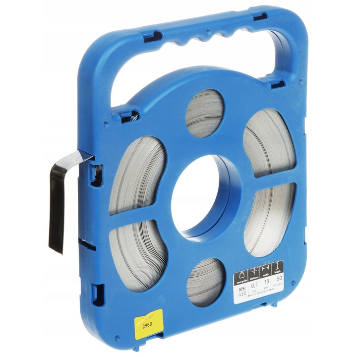 Лента от неръждаема стомана DELTA TS-19X0.7/50M, 19 мм, 50 м, устойчива на корозия