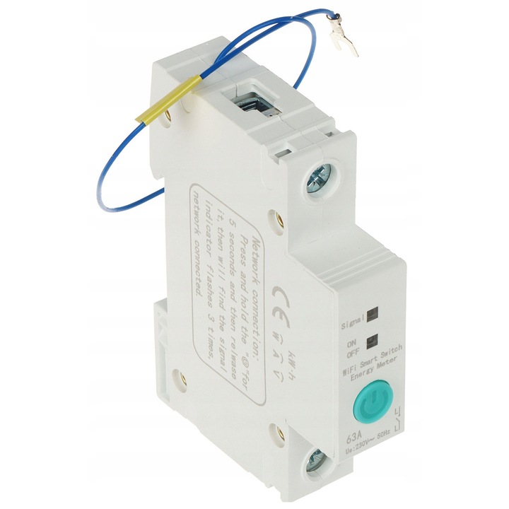 ISwitch intelligens Wi-Fi ATLO-CB1-EWELINK, fehér, 18x90x67mm, otthoni automatizálási készlet