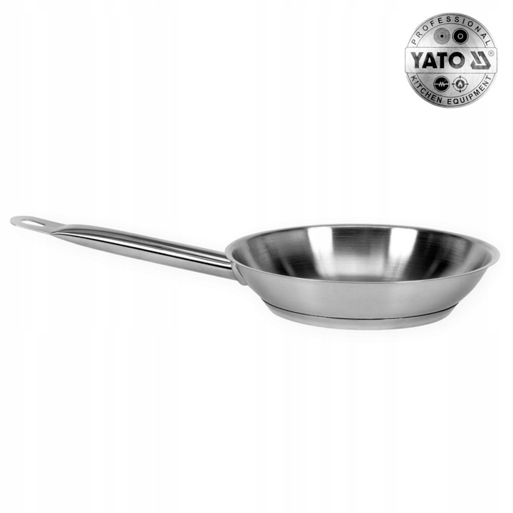 Yato serpenyő 28cm, rozsdamentes acél, gáz és indukciós tűzhelyhez