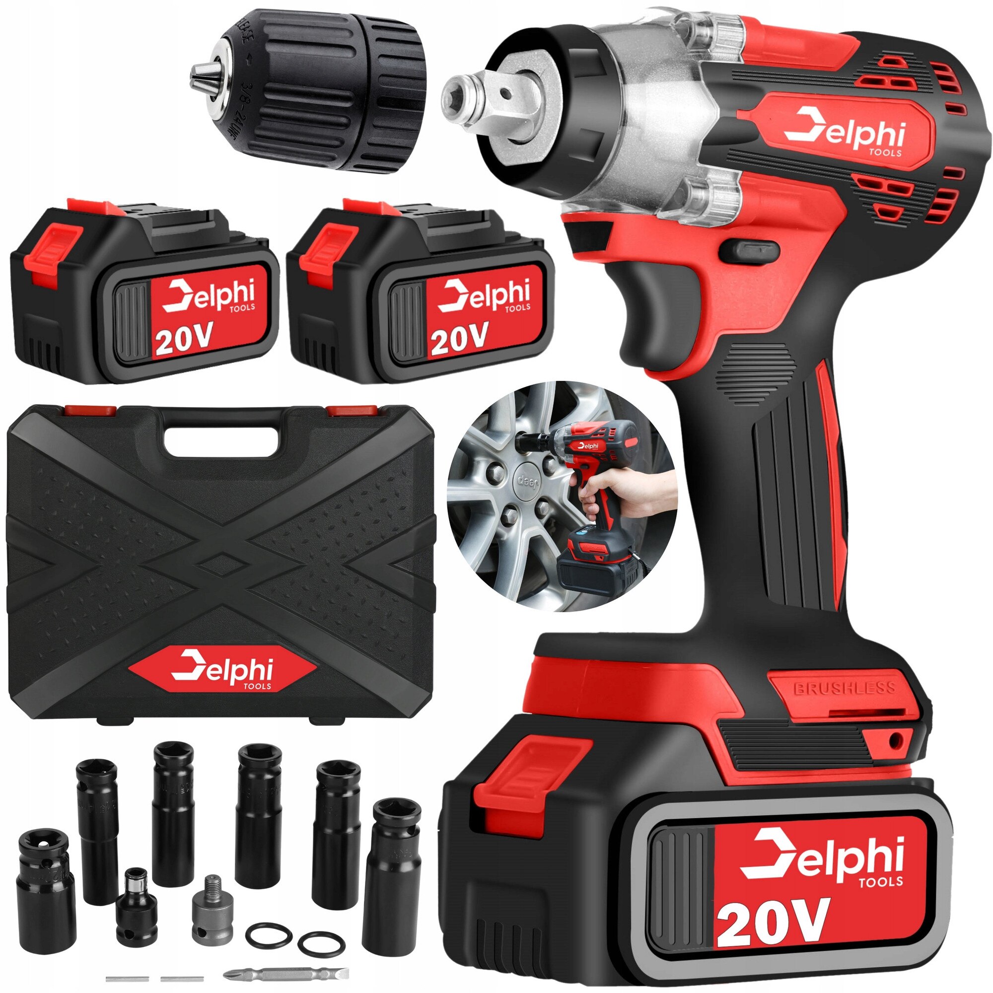 Delphi Tools 20V csavarozógép 2 akkumulátorral és kiegészítőkkel - eMAG.hu