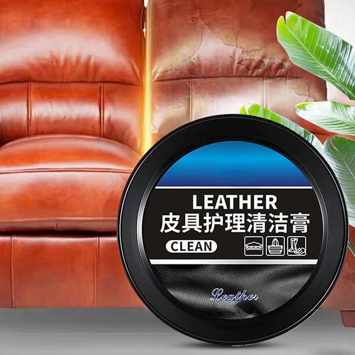 Мултифункционален крем Luxer 120g за почистване и реновиране на кожени и пластмасови повърхности, полиращ ефект, интериор на автомобил