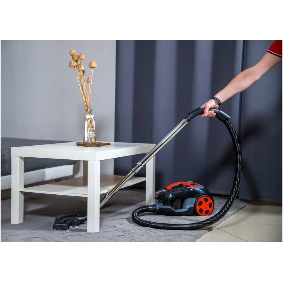 Aspirator ciclonic Lehmann 4000W, fara sac, 2.5L, cu turbosa, negru