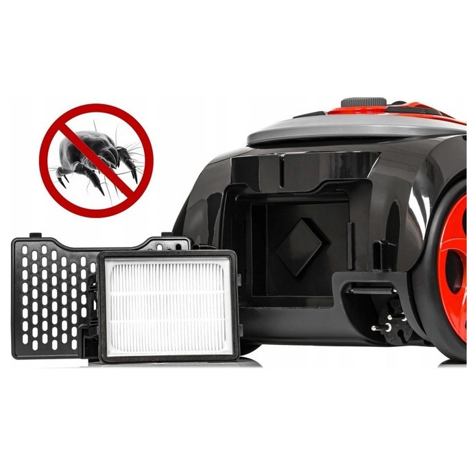 Aspirator ciclonic Lehmann 4000W, fara sac, 2.5L, cu turbosa, negru