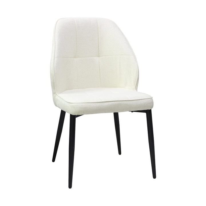 Scaun Velto, ARTA TABLE, tapitat, crem, 50x45x91cm