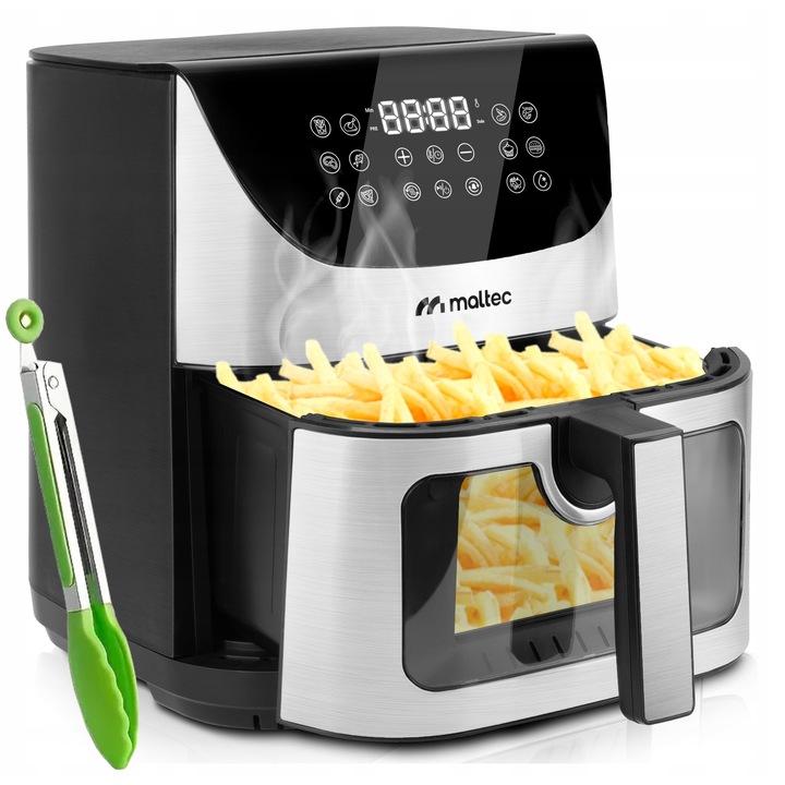 Friteuză MalTec AirFryer1800W, capacitate 9L, putere 1800W, neagră