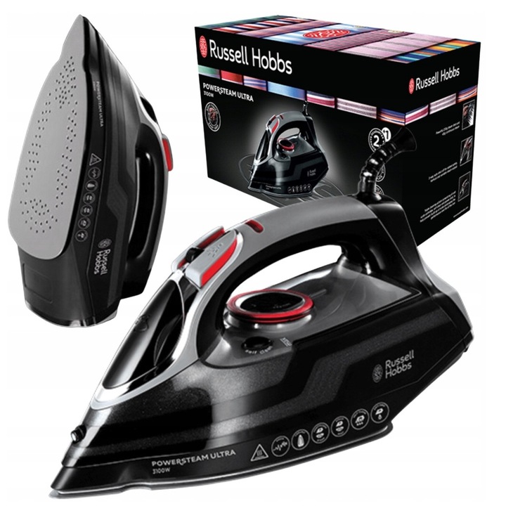 Парна ютия Russell Hobbs Power Steam Ultra, 3100 W, керамична, 350 мл, сива