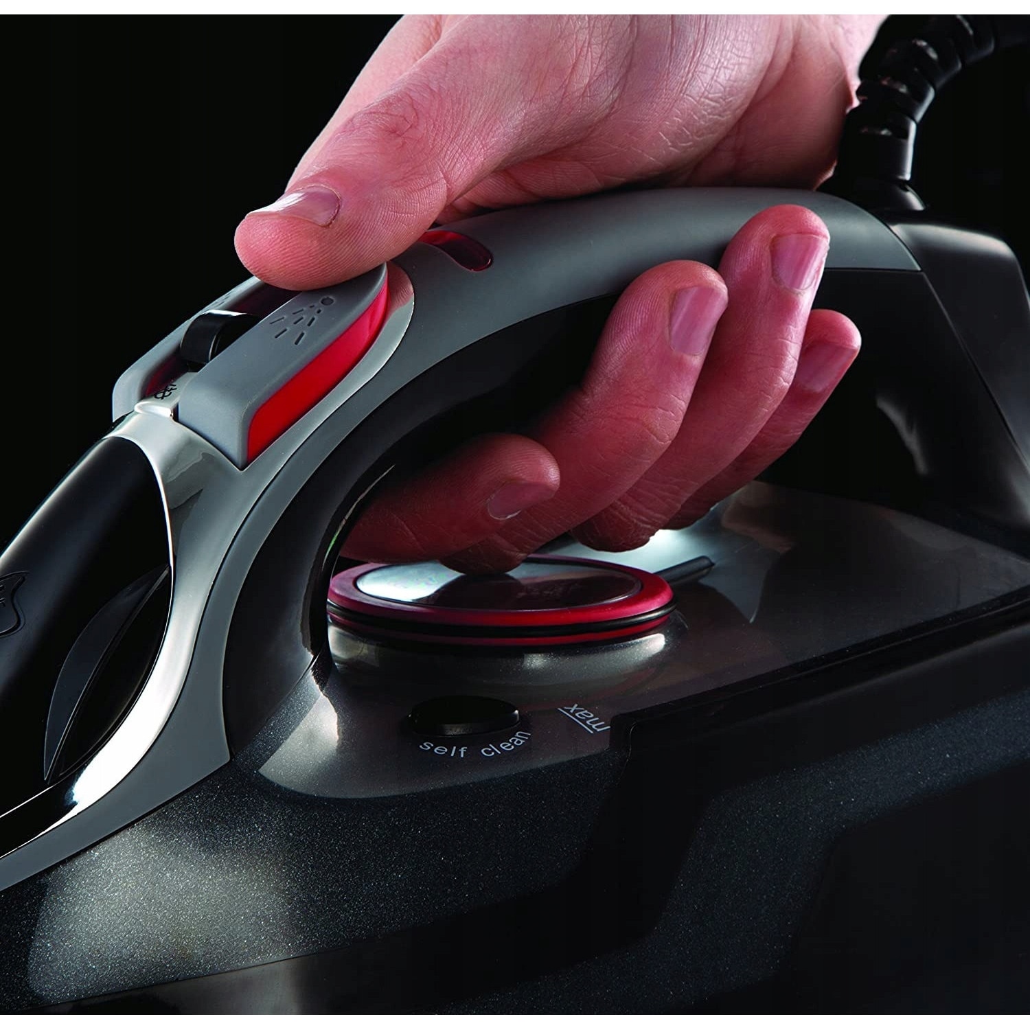 Fier de calcat cu aburi Russell Hobbs Power Steam Ultra ceramic negru 3100W 350ml