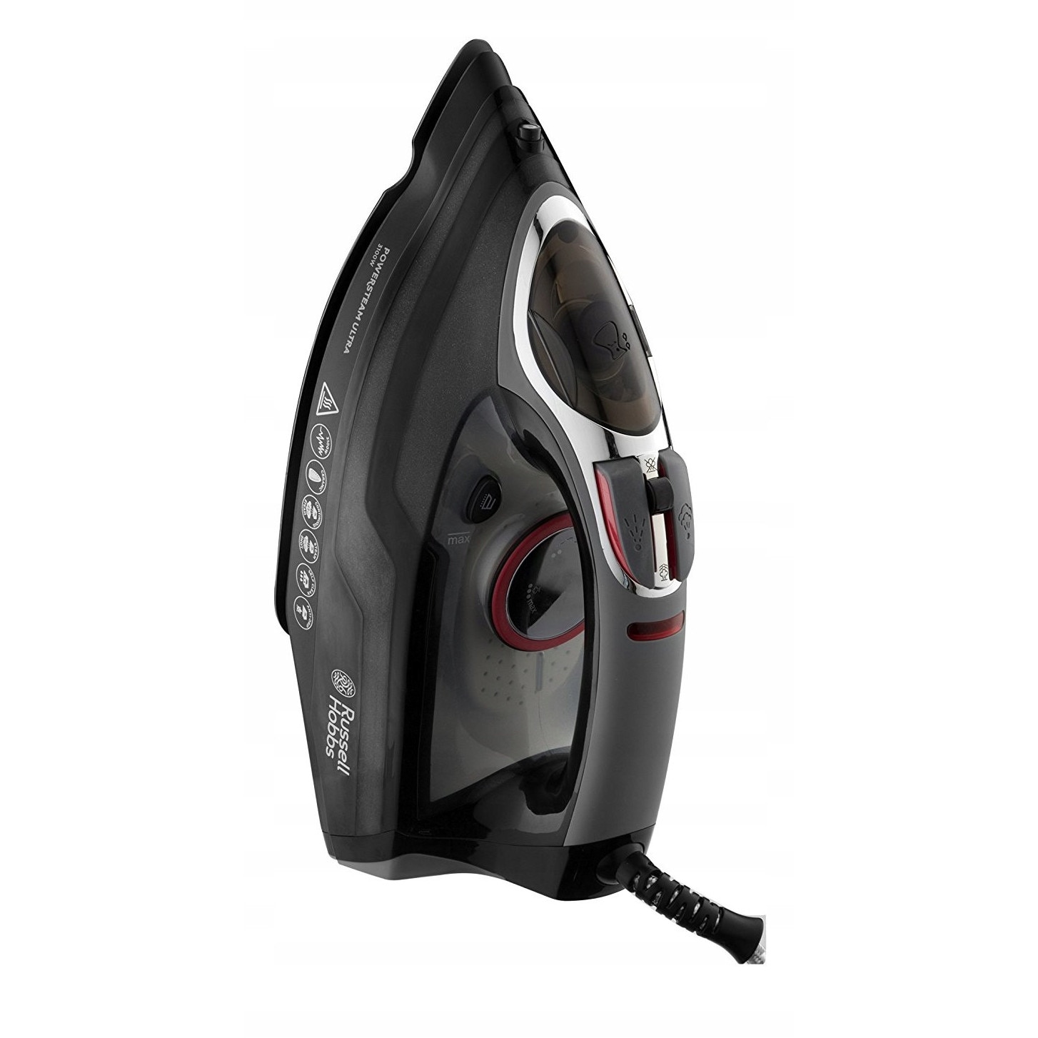 Fier de calcat cu aburi Russell Hobbs Power Steam Ultra ceramic negru 3100W 350ml