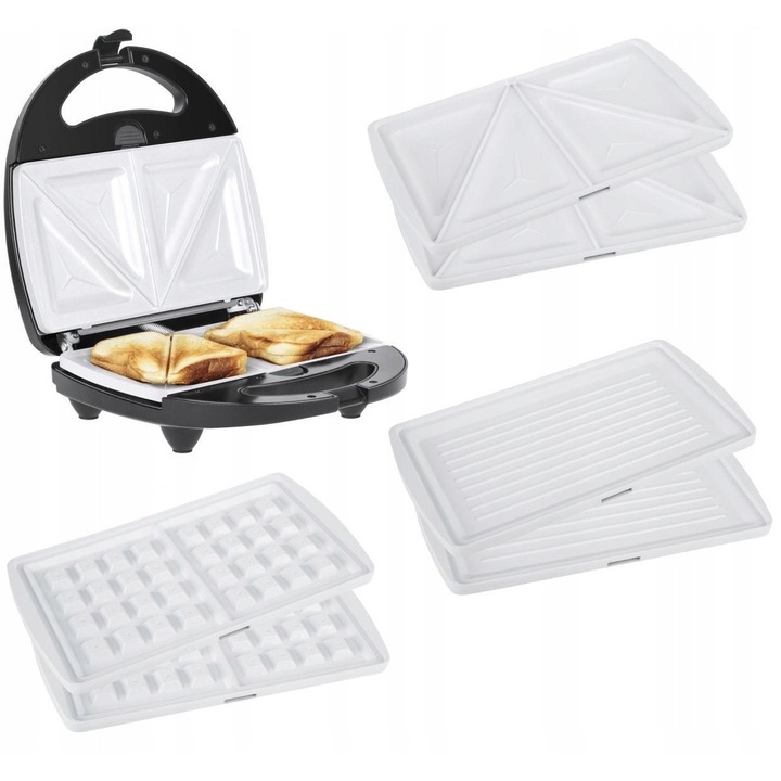 Sandwich-maker, 3 in 1, ceramica, 800W