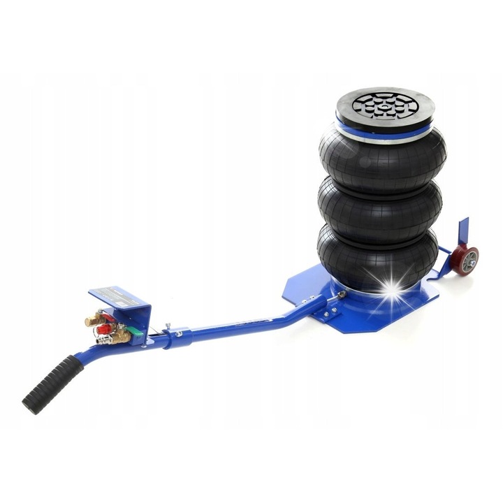 Elevator pneumatic Balwanek 3,5T, capacitate 3500kg, inaltime maxima 40cm, culoare metalica, set cu cauciuc