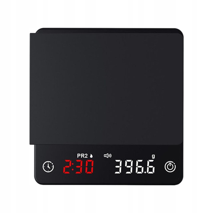 Cantar electronic comercial, 2000G/0.1G, afisaj LED, portabil, mic