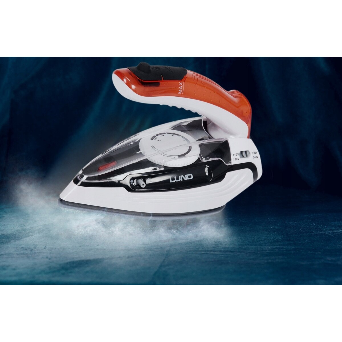 Fier de calcat turistic Lund 1100W, ceramica, 3 moduri de calcare, multicolor, 20x9x13.5cm