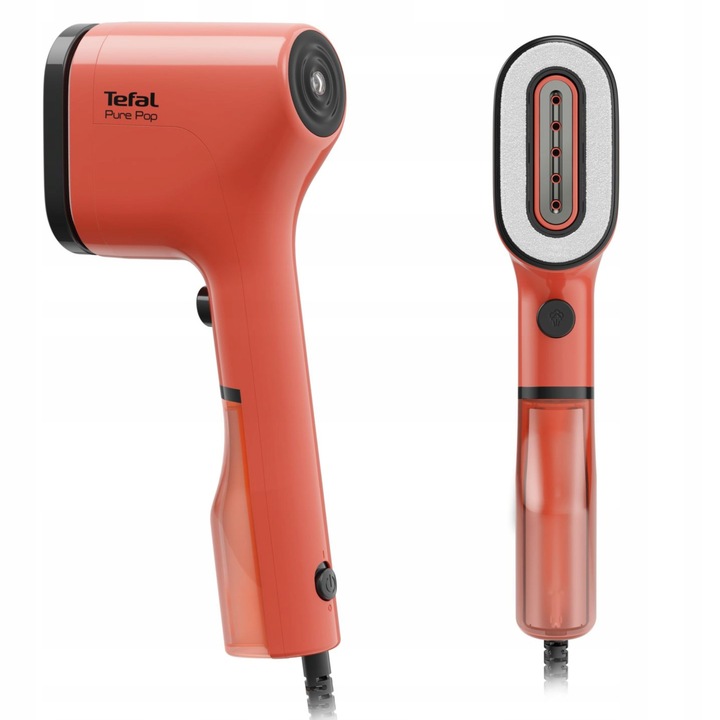 Fier de calcat cu abur Tefal Pure Pop DT2022, 1300W, abur constant 20g/min, rosu, capacitate rezervor 70ml