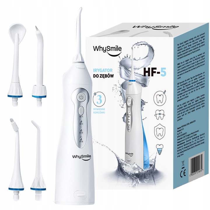 Szájzuhany, 4 fúvóka, 3 mód, 150 ml, vezeték nélküli, erős