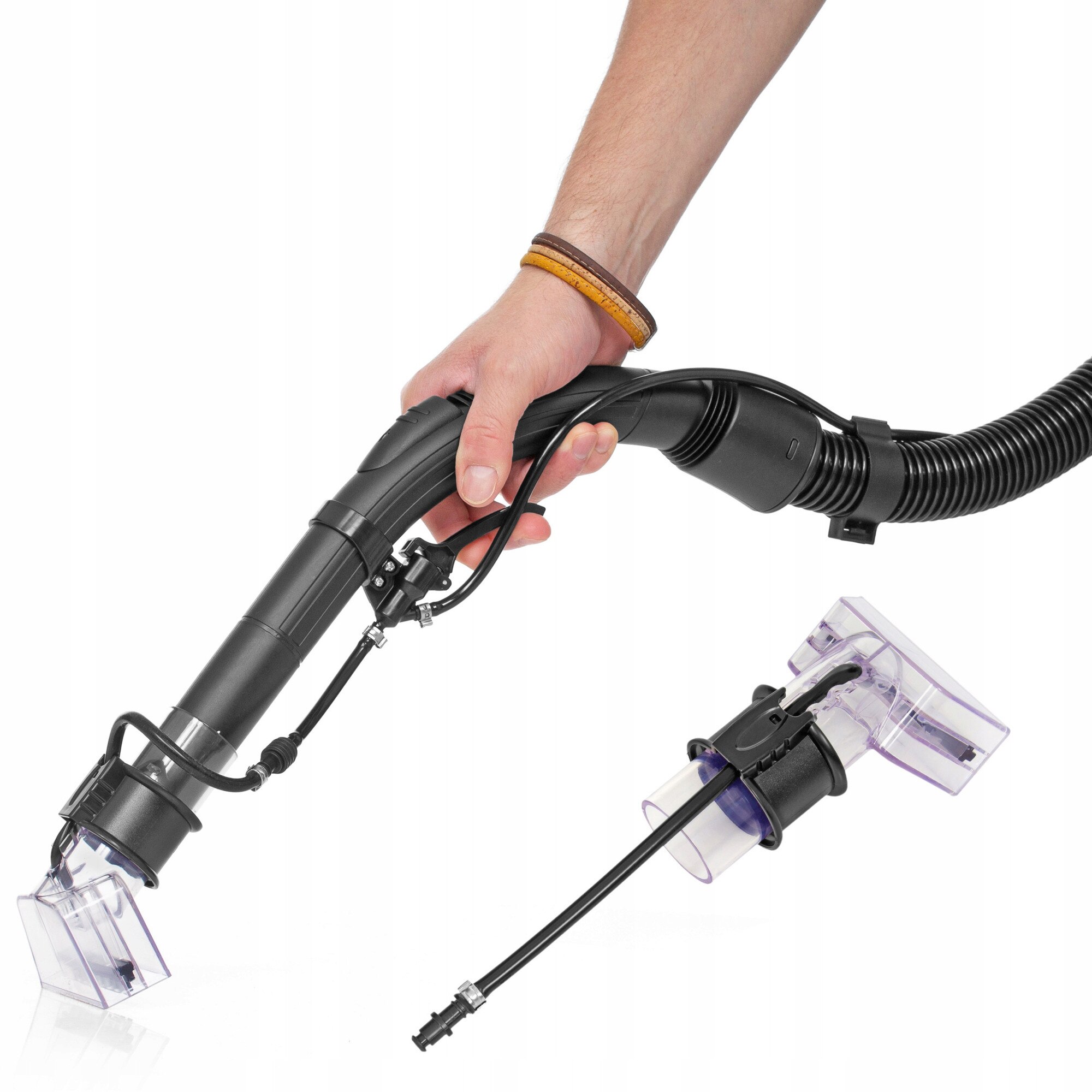 Aspirator Kanwod Super Wash, 2000W, 20L, argintiu/gri, set complet accesorii