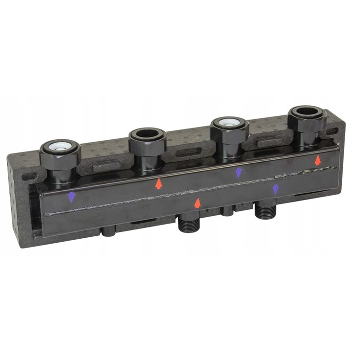 Distribuitor C.O. Perfexim DN25, 2 obiceiuri, izolatie EPP, 1 1/2" GW, 1" GZ, 125mm