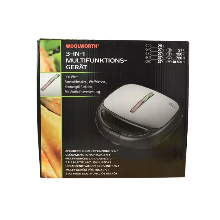 Prajitor 3 in 1 Woolworth, 800W, multicolor