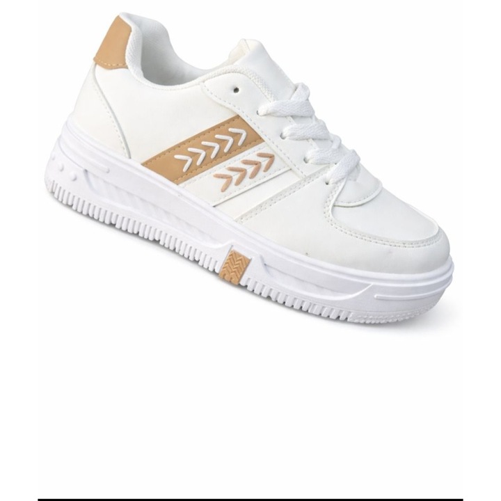 Pantofi sport dama WSM piele ecologica alb, Alb