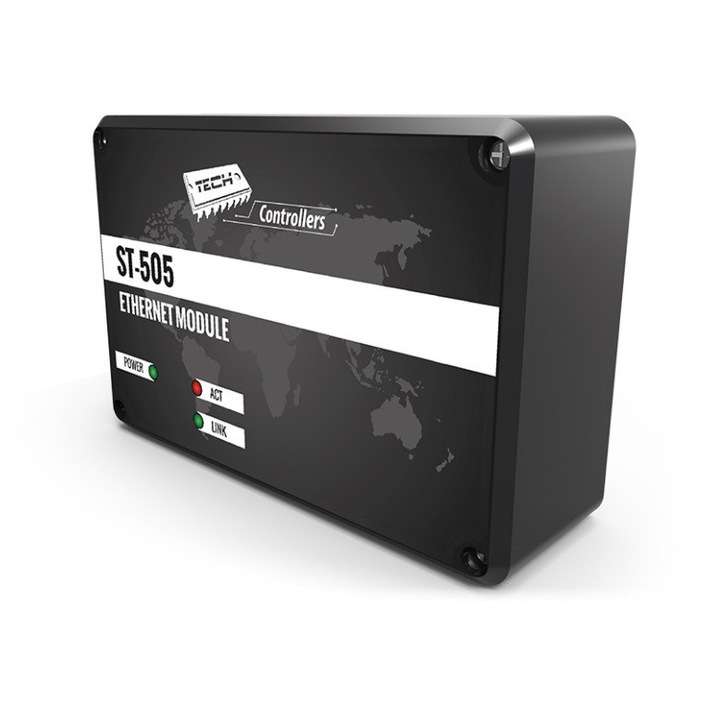 Modul internet pentru controlul centralelor, Tech ST-505, wireless, negru, 9V DC