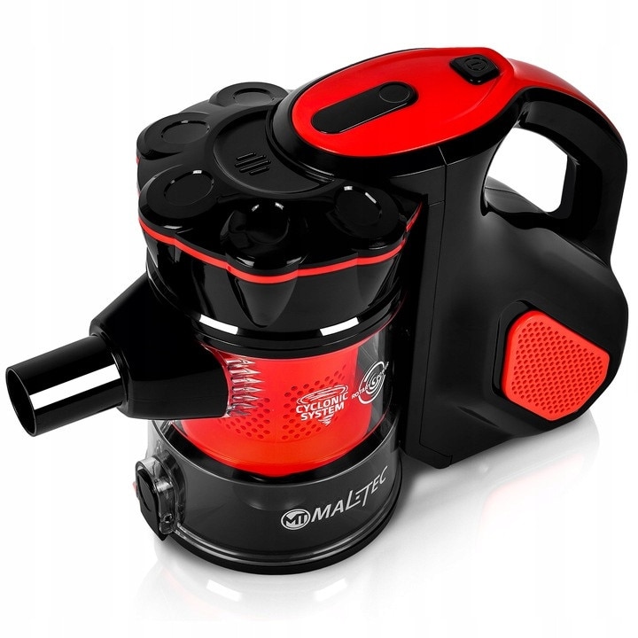 Aspirator de mână MalTec 600W, tehnologie ciclonică, fără sac, capacitate 0,5L, 5 în 1, 45x16x22cm