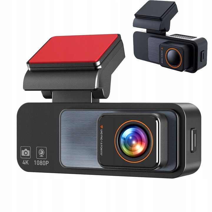 Camera auto DVR, 4K, GPS, WiFi, G-Sensor, nocturna, fata si spate