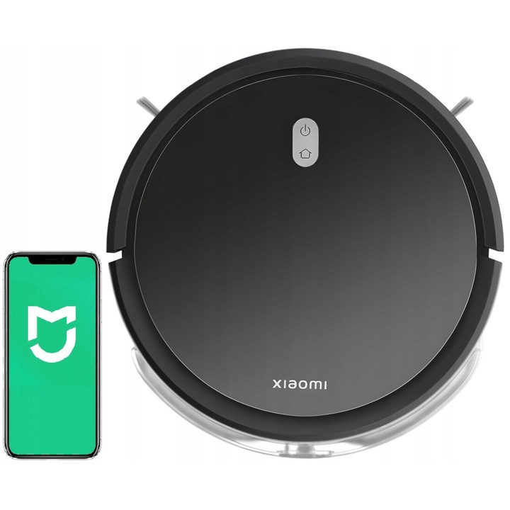 Aspirator robot Xiaomi Vacuum E5, mop, 110 min autonomie, 30x7cm, alb/negru