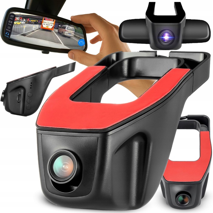 Camera auto DVR, Full HD, set de inregistrare video pentru fata si spate