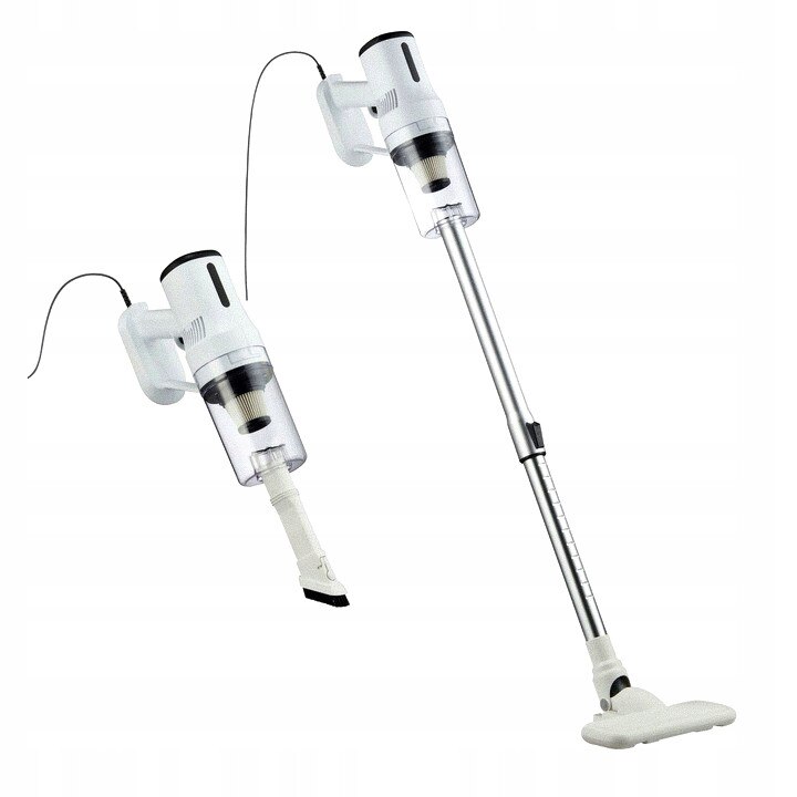 Aspirator vertical 2in1 fara sac 600W cu filtru HEPA, alb