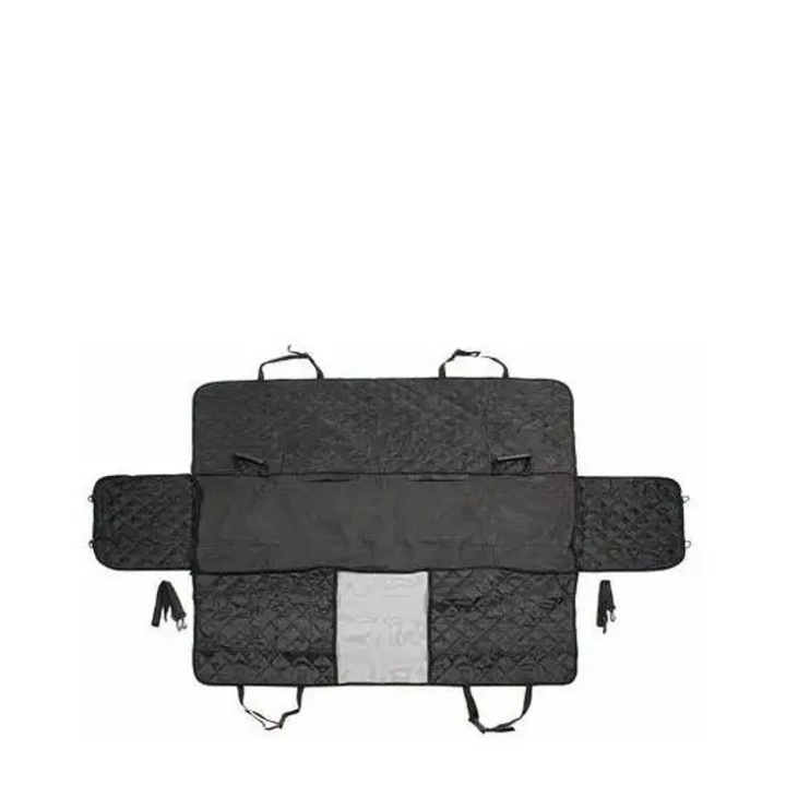 Mata de protectie pentru scaun auto, Renew Force, 2 in 1, impermeabila, neagra, dimensiuni 47,5x58cm, 45,5x46cm