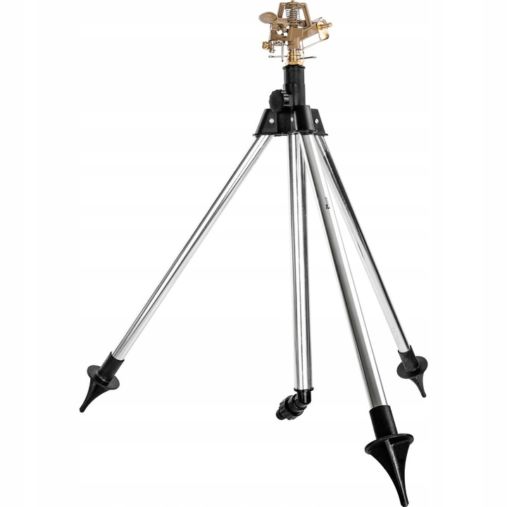 Aspersor pulsator metalic pe stativ, Richmann, 25m diametru, 113-490m², inaltime ajustabila 565-890mm