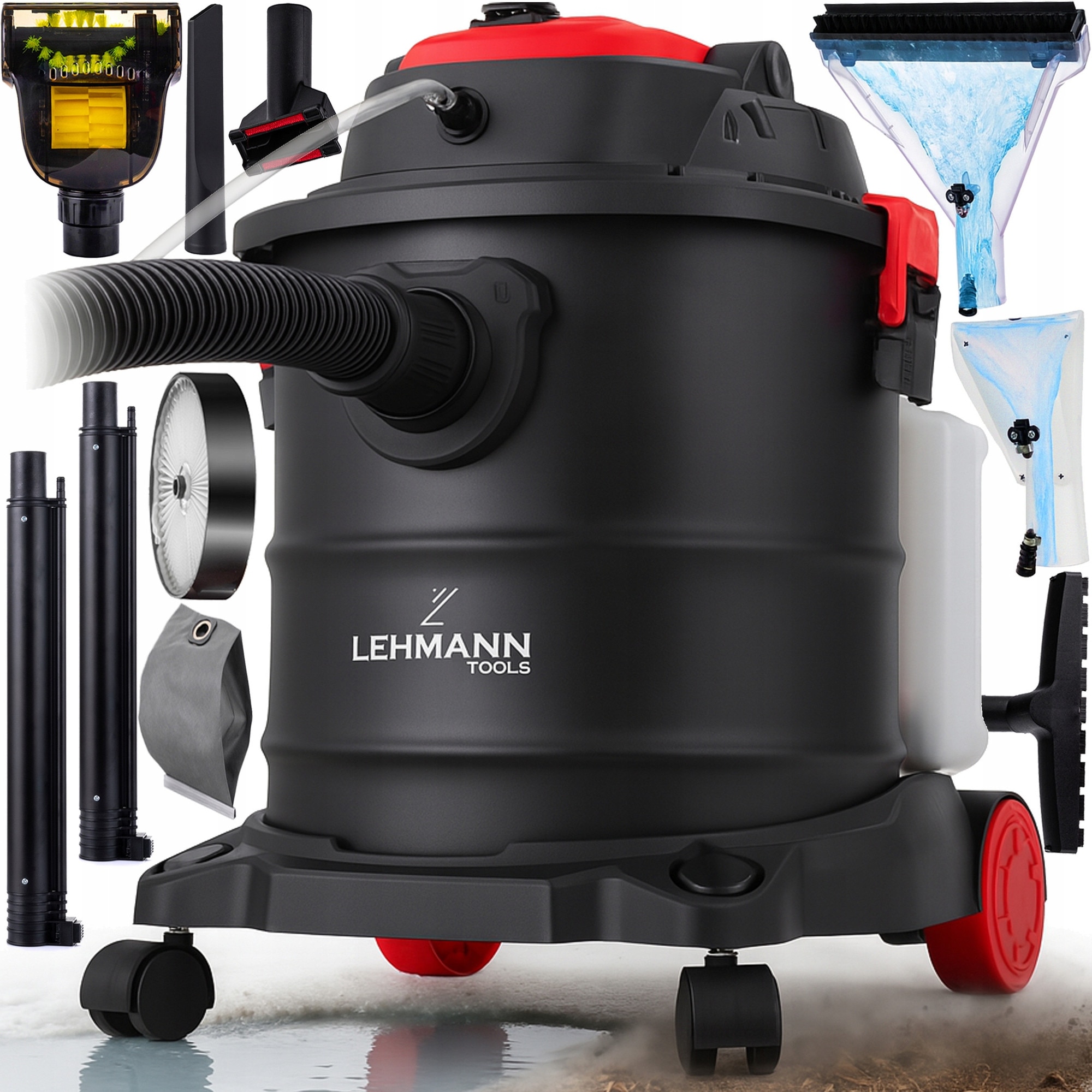 Aspirator cu spalare Lehmann Ultrawash, 2000W, 2 rezervoare, duza 220mm
