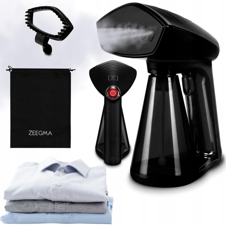 Parownica de imbracaminte Zeegma, 1600W, 30g/min, compacta, 21x11x15,5cm, cu geanta de transport