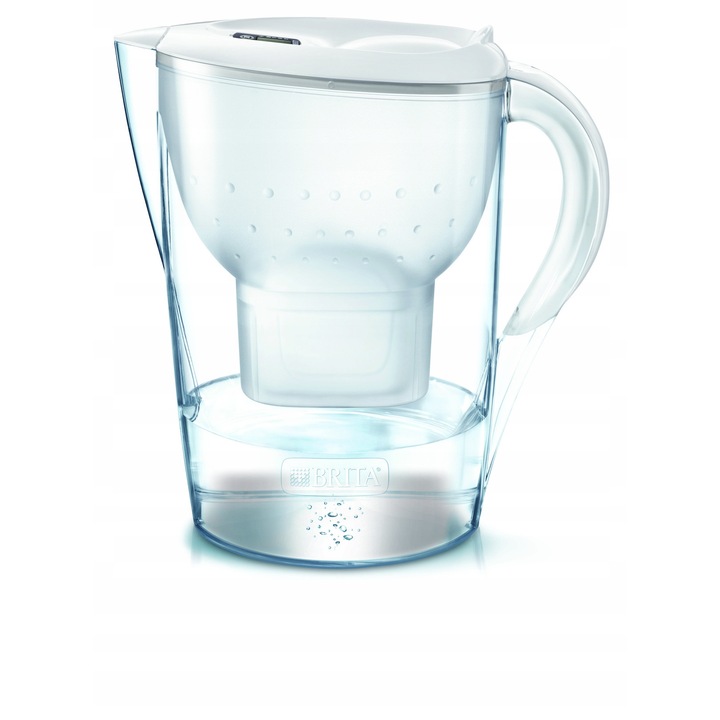 Купете комплект филтърни кани Brita Marella XL, 3,5 L, бели, филтриран капацитет 2,2 L, електронен индикатор за смяна на филтъра