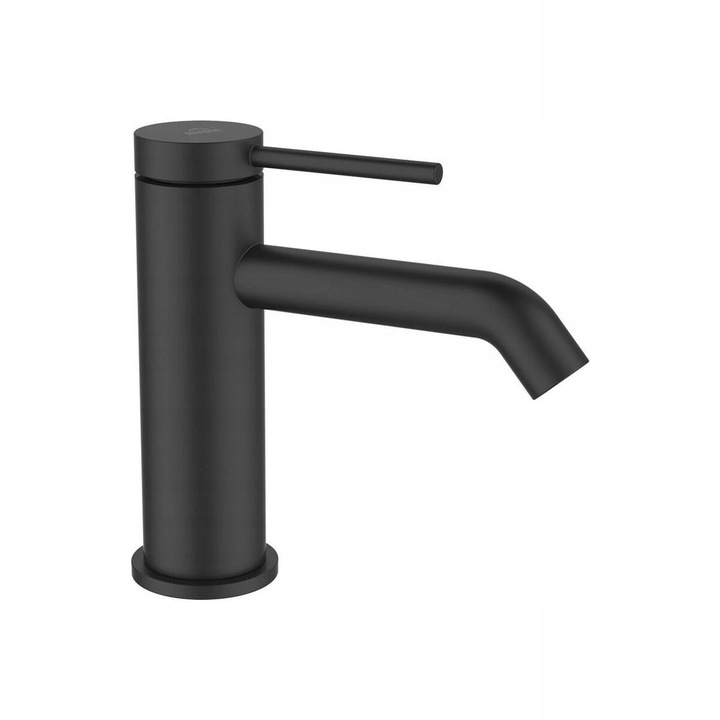 Kawala mosdó csaptelep, Invena, matt fekete, 14.8x12.5cm, click-clack