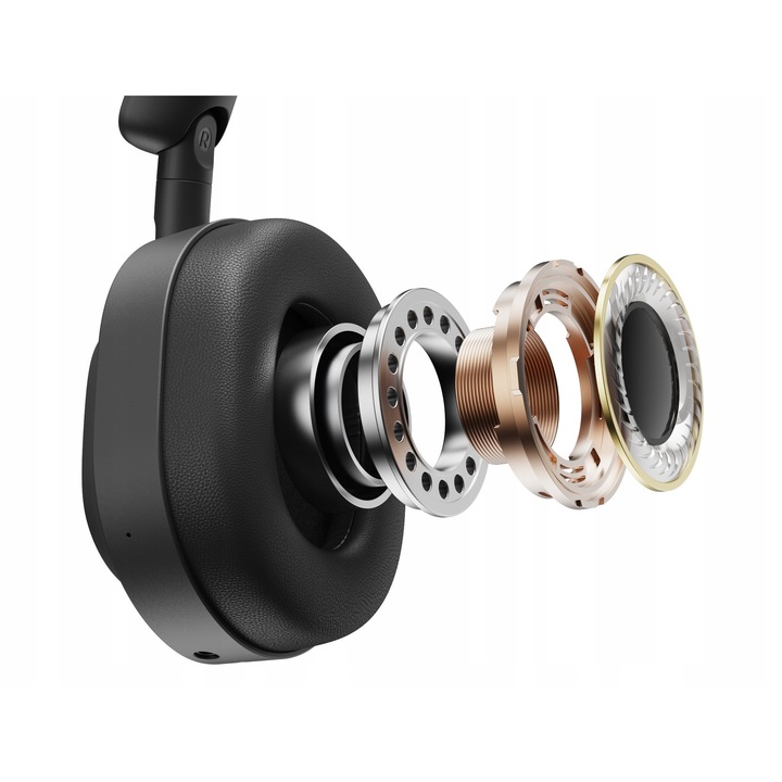 TONSIL R45BT NEW vezeték nélküli fejhallgató, Bluetooth, aktív zajszűrés, 500 mAh, fekete, 195x205x50mm