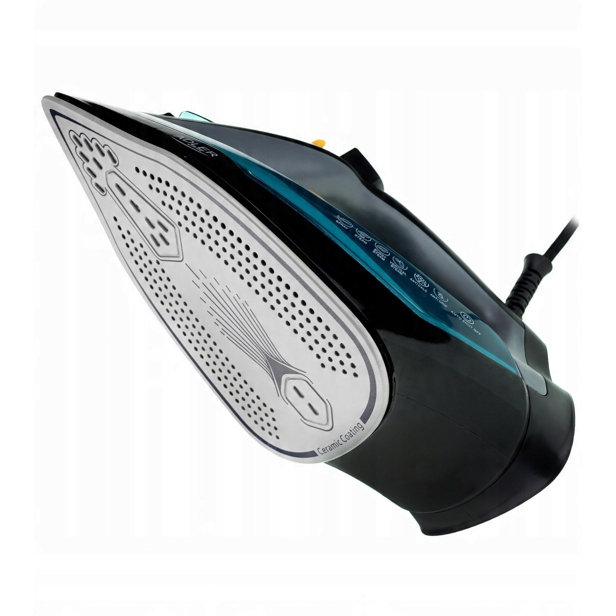 Fier de calcat cu abur Adler AD 5032, 3000 W, ceramica, rezervor 350 ml, sistem de siguranta