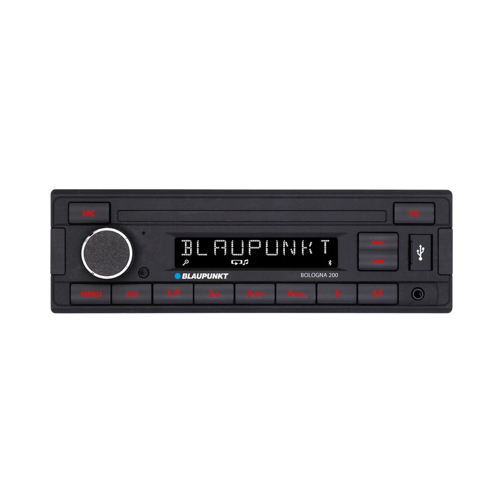 Radio auto Blaupunkt Bologna 200, MP3, USB, AUX, 4x40W, negru, 1-DIN