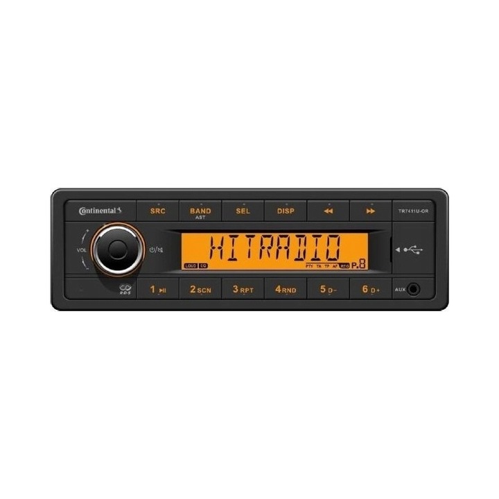 Radio auto Continental TR7411UB-OR MP3/USB, tuner FM, port USB, 188x58.5x130mm