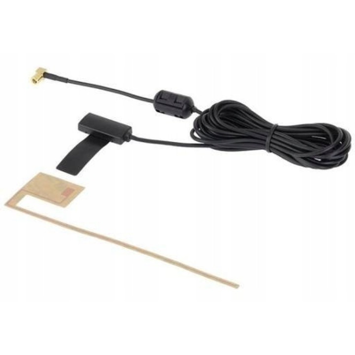 Antena activa DAB/DAB+ Alpine KAE-242DA, transparenta, 40x170mm, alimentare 5-12V