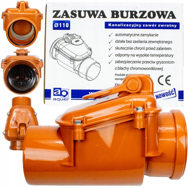 Clapeta supapa, 110mm, 275x180x200mm, set de accesorii