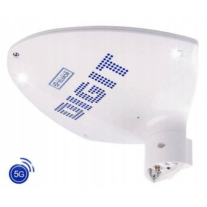 Antena DVB-T2 DIGIT Activa 5G Protected, montaj orizontal, rezistenta la intemperii, set complet