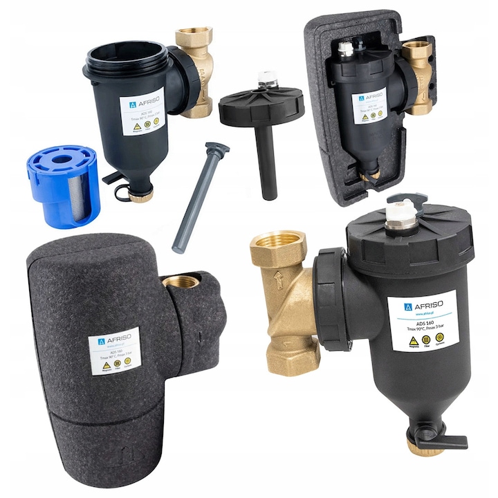 Separator magnetic de impuritati ADS 160, Afriso, cu izolatie, 500mm, 800mm