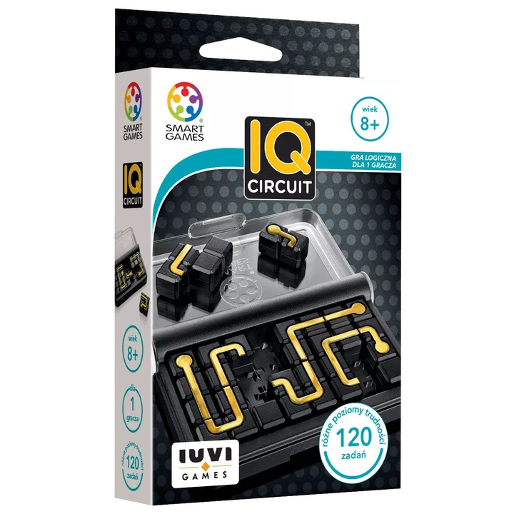 Логическа игра, IUVI Games, IQ Circuit, 120 задачи, малък размер, пълен комплект