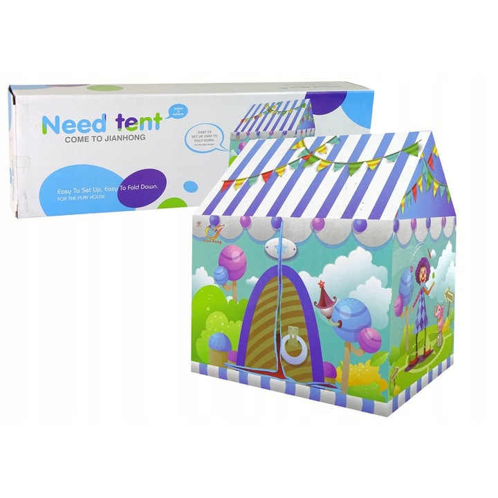 Cort pentru copii, Wesoly Cyrk, 93x70x103cm, pentru exterior si interior, set certificat CE