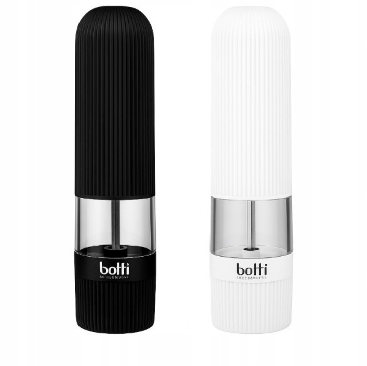 Set 2 Rasnite Electrice Botti, Alb si Negru, Reg. Grosime, Iluminare LED, 6x6x21cm