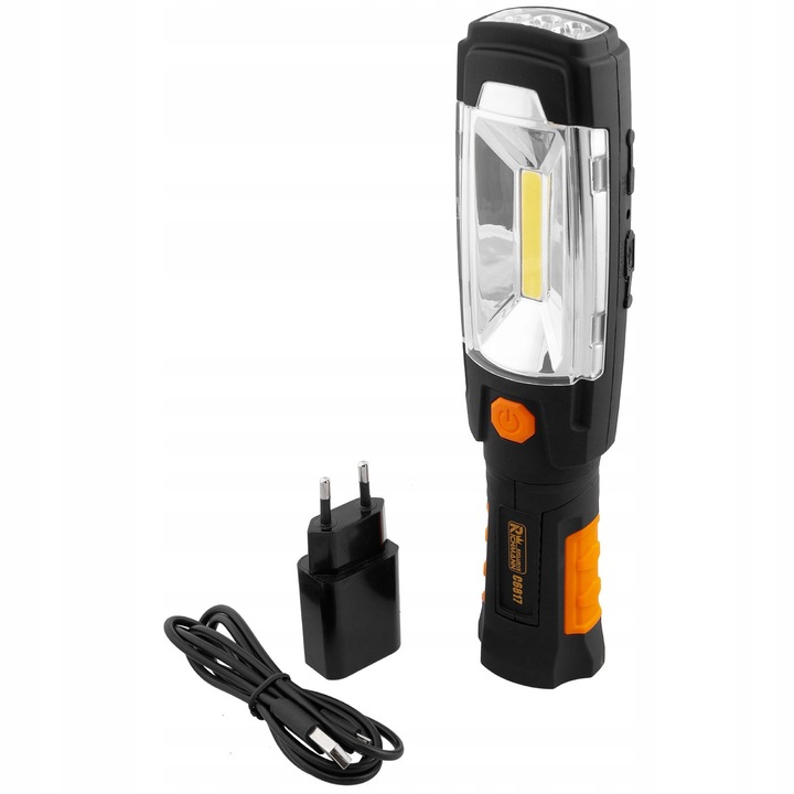 Lampa atelier LED Richmann, 3W, 280lm, въртяща се на 360°, акумулаторна батерия 2000mAh, USB, ABS