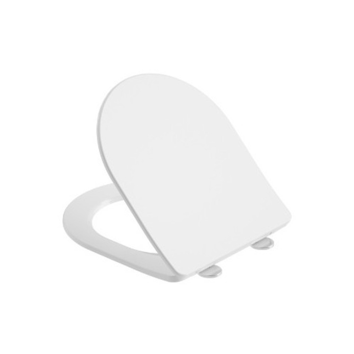 Deska WC Invena TINOS, alb, 44x36x4cm, cu mecanism wolnoopadajacy